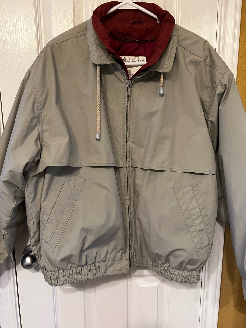 London Fog Limited Edition Grey Vintage 2 in 1 Bomber Jacket, Size L